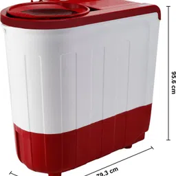 whirlpool 7.5 kg 5 Star, Supersoak Technology Semi Automatic Top Load Red image 2
