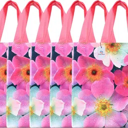 PVC Sunflower Bags for Lunch-Grocery-Shopping|Pack of 6|Multicolor Pack of 6 Grocery Bags-image-71