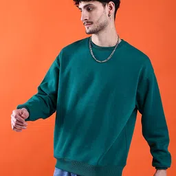 the indian garage co. Men Full Sleeve Solid Sweatshirt image 3