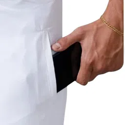 PK Fashion PK Fashion All Size Adjustable Premium Velcro Pocket White Dhoti wit Solid Men Dhoti image 3