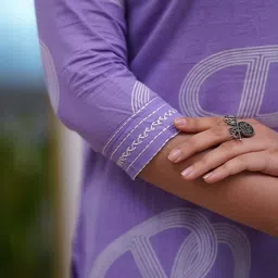 ajay creation Women Pure Cotton Kurti Pant Dupatta Set image 5