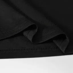 relva Women Printed Round Neck Cotton Blend Black T-Shirt image 2