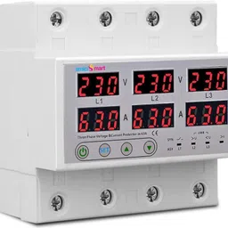 amicismart 3-Phase Automatic Over/Under Voltage Protector with Auto-Reconnect Din-Rail Mount 63A 220V Voltage Guard-picture-12