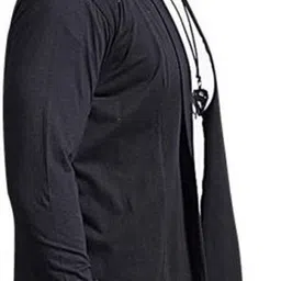 trendolo Men Jacket Style Full Sleeve Black Shrug image 3