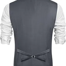 oora Solid Men Waistcoat image 2