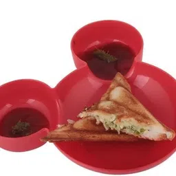 prachi Unbreakable Mickey Mouse Shaped Plate for Kids for Breakfast , Lunch , Dinner- Plastic image 3