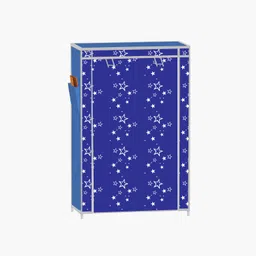 zenvexyo 5 Shelf Foldable Collapsible Wardrobe Storage Organizer Almirah Cloth Rack Micro Fiber Collapsible Wardrobe image 5