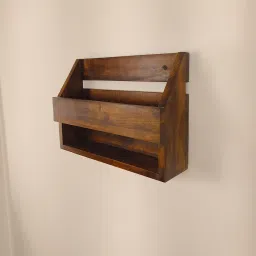 symplify Riverdale Wooden Wall Shelf Organiser With Key Holders image 7