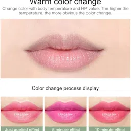 blushis Alovera lipstick Lip Gloss (pink magic lipstick) image 3