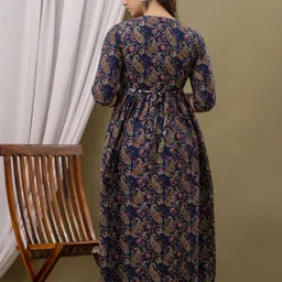 madfury Printed Pure Cotton Stitched Anarkali Gown image 3