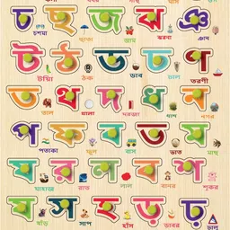 Wooden Bengali Consonant Knob Puzzle 9x12 inch for Kids 3+ Years-image-82
