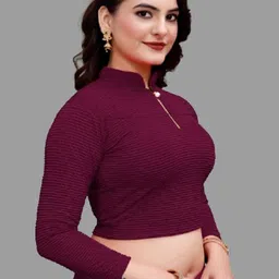 women mode Band collar Women Blouse image 3