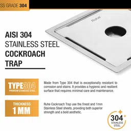 ruhe Floor Stainless Steel Push Down Strainer image 4