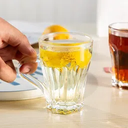 rokery (Pack of 6) Glass Tea and Coffee Cup Set - Transparent Mugs for Hot/Cold Drinks Glass Set Water/Juice Glass image 5