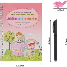 alornor Magic Book Practice Book Copy Book, Number Tracing Book for Preschooler with Pen image 3