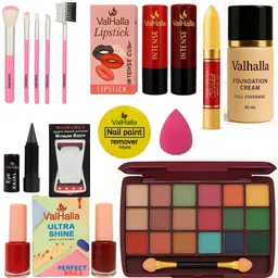 valhalla 12 items Complete Makeup Kit Combo Set Face, Eye, Lip, Nail, sindoor & more-picture-19