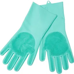 skeptik Silicone Scrubbing Gloves, Non-Slip, Dishwashing and Pet Grooming, Magic Latex Gloves for Household Cleaning Great for Protecting Hands in Dish Washing Wet and Dry Glove-picture-21
