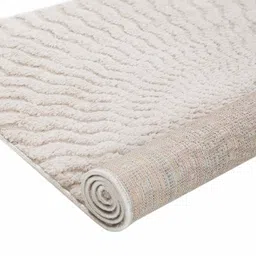 sapana carpet-mats Beige Abstract Polyester 4 x 6 Feet Machine Made Carpet image 5