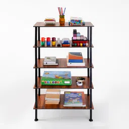 Ridhaan Engineered Wood Open Book Shelf image 2