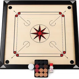 shaad top POPULAR WAR GAME 32 INCH CARROM WITH 24 COINS AND POWDER 80 cm Carrom Board-picture-23