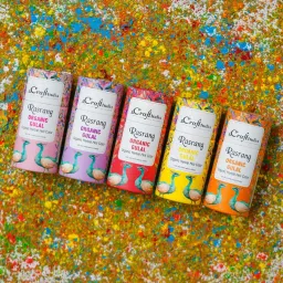 ecraftindia Rasrang Organic Holi Colours (Pack of 5, 100gm) image 1