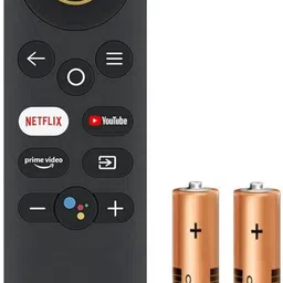 Shivish Infrared Non Voice TV Remote Compatible for Realme Android LED TV With 2 FREE Battery, Smart led tv Remote with Netflix, Prime Video & YouTube HotKeys Realme Remote Controller image 1