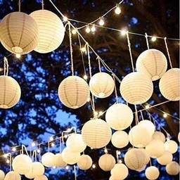 Hanging paper White Lantern 10Pack of L 12 inch 48 White Paper Hanging Lantern-image-16