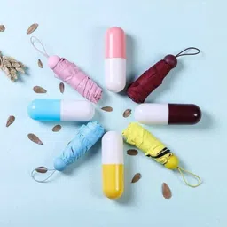 maa brahmani enterprise FRESTYQUE Mini Compact Umbrella Windproof Travel Sun &Rain Umbrella with Capsule Umbrella image 3