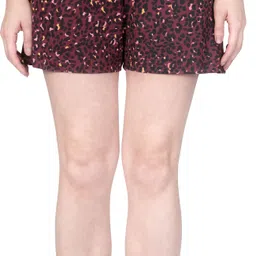 ariel Printed Women Red Casual Shorts-picture-36