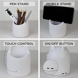 hjlse 3 Colour Mode LED Study/Table/Desk Lamp with Pen Holder Study Lamp Study Lamp image 3