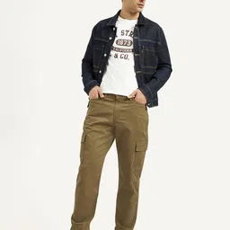 Men Regular Fit Brown Cotton Blend Trousers-image-37