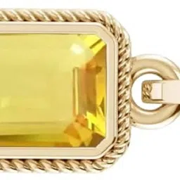 apsloose 9.25 ratti Yellow Sapphire Pukhraj Gemstone Panchadhatu Pendant Gold-plated Sapphire Brass Pendant-picture-11