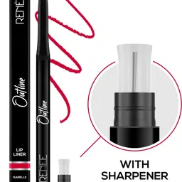 renee Outline Lip Liner With Built-in Sharpener 08 Isabelle, Smudge Proof Matte Finish image 2