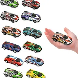 kidsbuddy Alloy Metal Pull Back Mini Race Cars Set for Kids Multicolor (Pack of 10)-picture-30