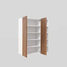 mintwud from pepperfry Claire 22- Pairs 2 Door Shoe Cabinet In Noce Lyon And White Colour image 5