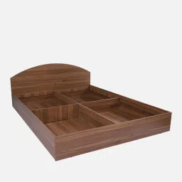mintwud from pepperfry Kibo Queen Size Bed In Lyon Walnut Finish With Box Storage image 5