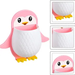 webdealz Plastic Penguin Design Wall Mounted Storage Organizer for Bathroom/Kitchen Etc x3.612 Storage Basket image 3