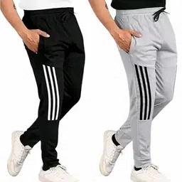 adibok Pack of 2 Men Striped Multicolor Track Pants-picture-10