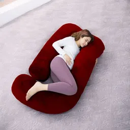 thukran Polyester Fibre Pregnancy Pillow Pack of 1 Solid-picture-27