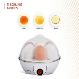 utility jet Electric Egg Boiler with 3 Boiling Mode & Overheat Protection (White) image 4