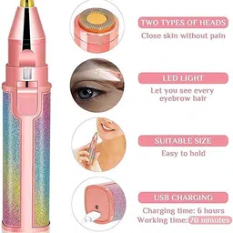 lalutraders Flawless Eyebrow Trimmer Facial 2 In 1 Hair Remover Trimmer For Women EYE BROW Eyebrow Thread image 3