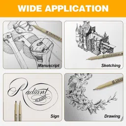 kb creation 12PCS BLACK FINELINER ART PEN SET Fineliner Pen image 3