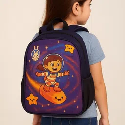 mous Small Space Girl Navy Blue School Backpack for Girls Waterproof School Bag-picture-16