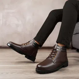 erix Ankle Mid-Top Hiking Casual Outdoor Lightweight/traking/winter/biker/stylish Boots For Men-picture-23