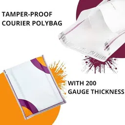 secureship Courier Bag 8x10 inch, 200 Pcs, With QR Code, No POD, Tamper-Proof Security Bag image 2