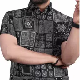 black deer Men Cotton Blend Shirt Pant Set image 3