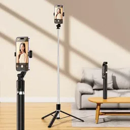 GETGETO 170cm Bluetooth Selfie Stick with Remote Control Tripod, Monopod Kit, Tripod Kit image 4