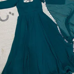 riddhitrendes Printed Georgette Stitched Anarkali Gown image 2