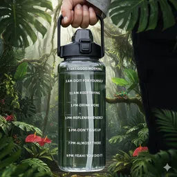 zeminigo 2000 ml Silicone, PET, Plastic Bottle image 3