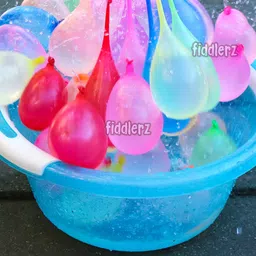 fiddlerz Solid Holi Magic Water Balloons Crazy Quick Fill Set of 3 (111 Pcs) & 1 tap Adapter Magic Balloon image 5